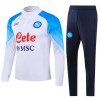 Sudadera De Entrenamiento Trajes SSC Napoli Quarter Zip 23-24 Blanca - Hombre